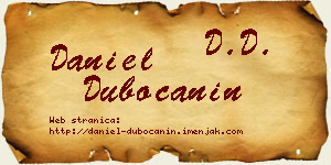 Daniel Dubočanin vizit kartica